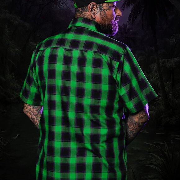 Dixxon THE LAGOON- Horror Series Friday 13th -Short Sleeve Bamboo Shirt -Men's M - Picture 6 of 9